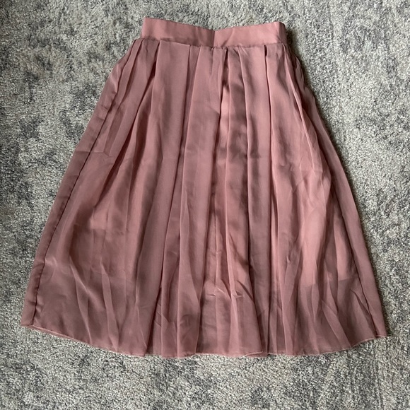 Flowy Modest Pink Chiffon Skirt Medium - Picture 2 of 3